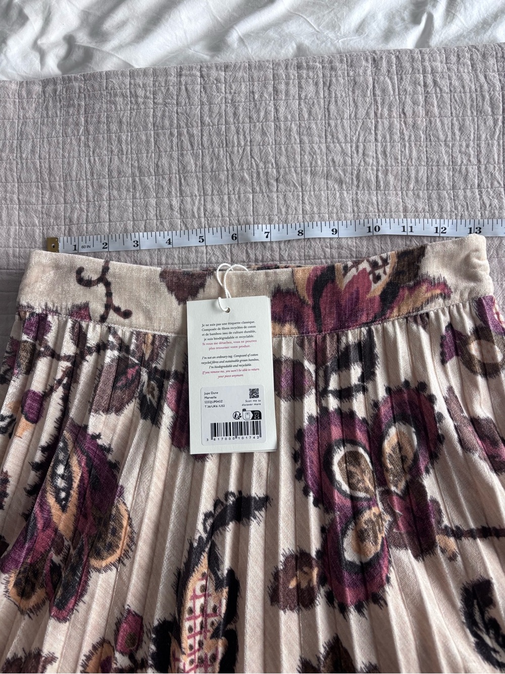 NWT Sézane Dune Skirt in Merveille Print Size 4/36 - Picture 7 of 8